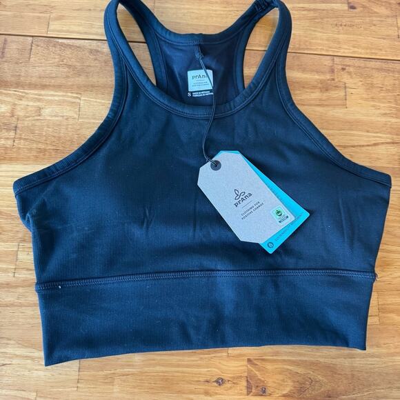 NWT Prana Becksa Bralette Black Padded Sports Bra Size Small - Picture 2 of 5